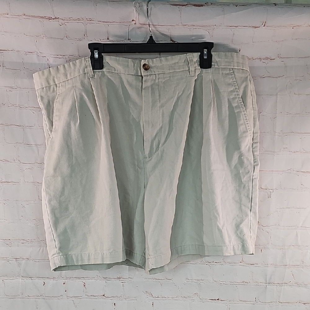 Puritan Tan Flat Front Shorts Lightweight Casual Wear